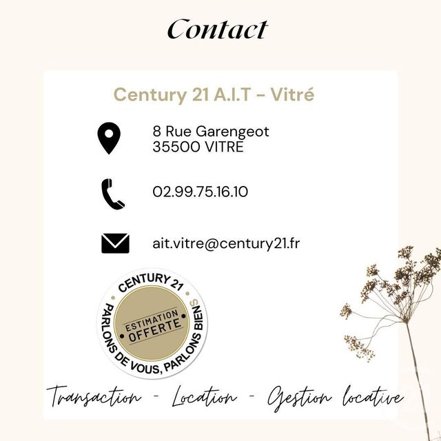 maison à louer - 5 pièces - 119.38 m2 - NOYAL SUR VILAINE - 35 - BRETAGNE - Century 21 A.I.T